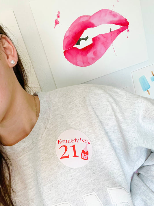 Champagne Poppin' Stickers (Set of 6)