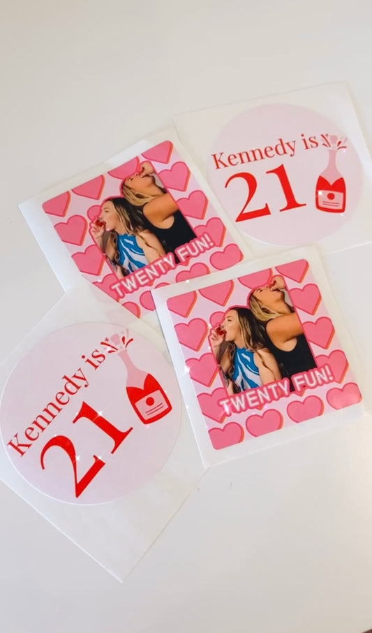 Champagne Poppin' Stickers (Set of 6)