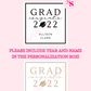 Custom Graduation Champagne Label