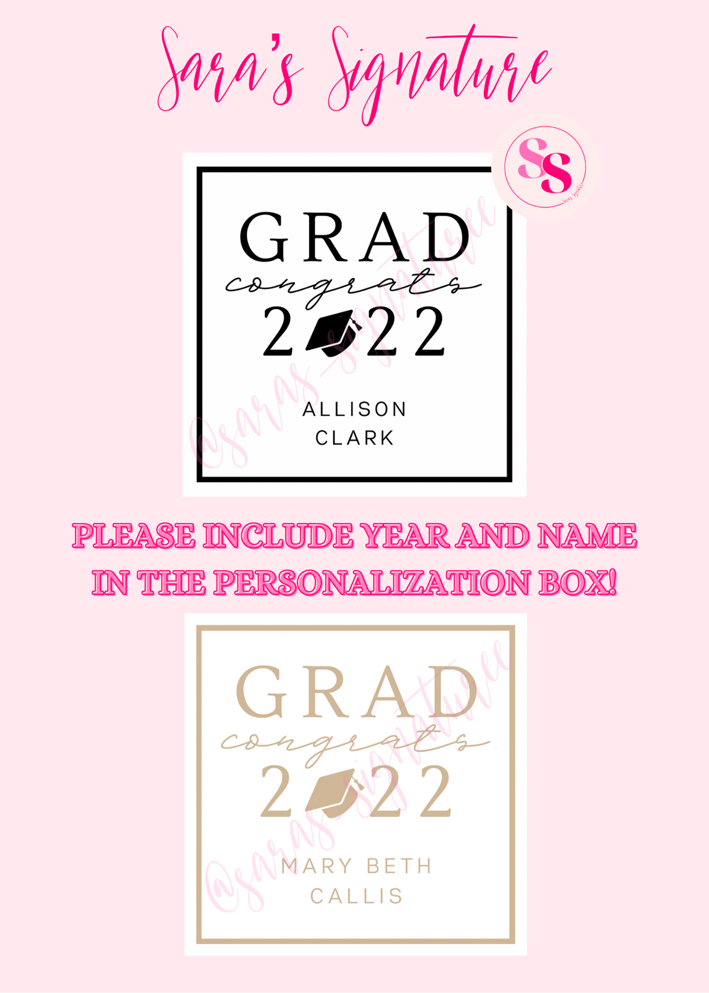 Custom Graduation Champagne Label