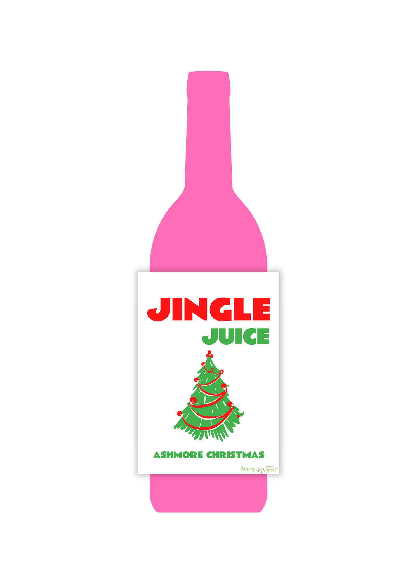 Trendy Holiday Tree Label | Customizable