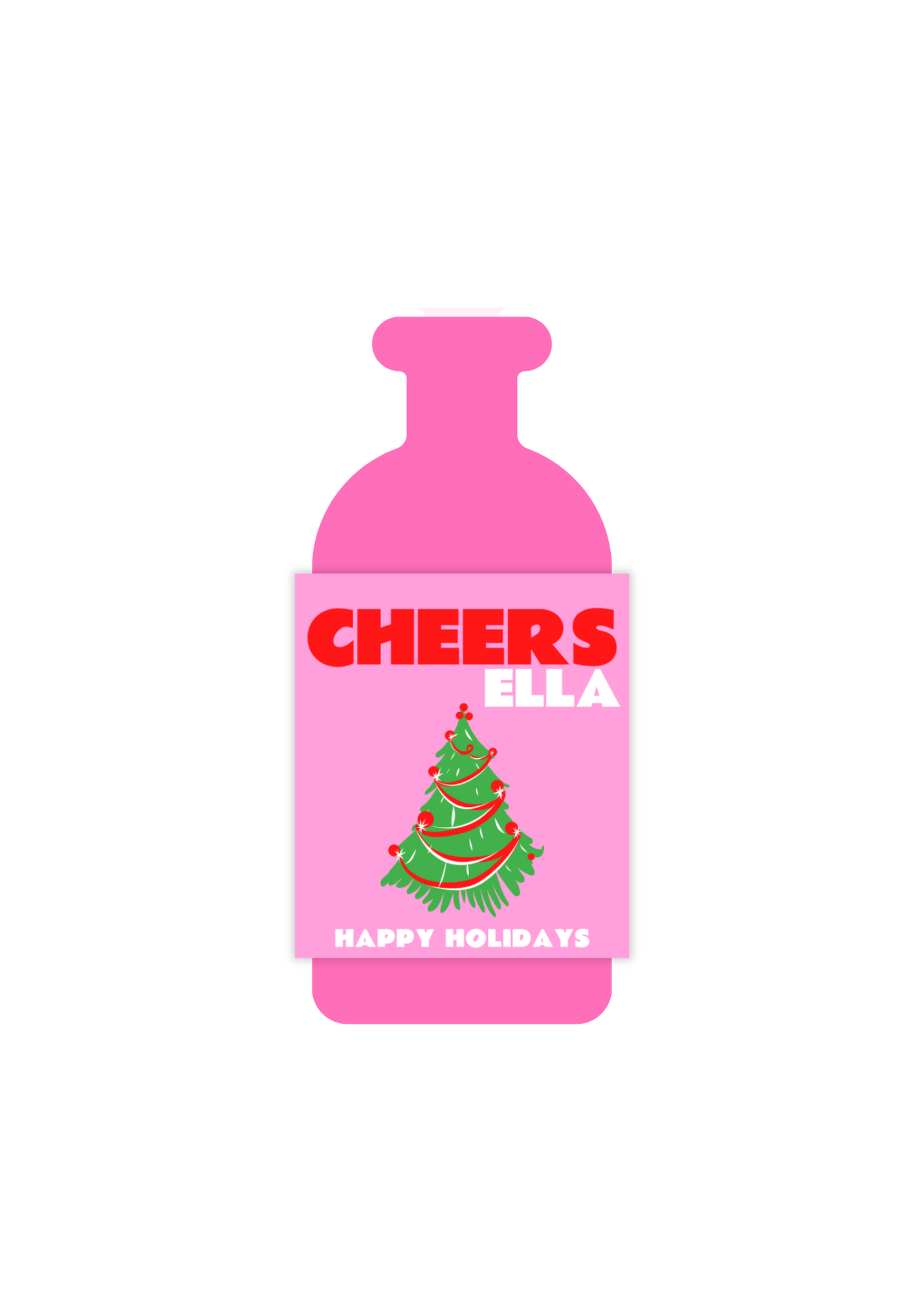 Trendy Holiday Tree Label | Customizable