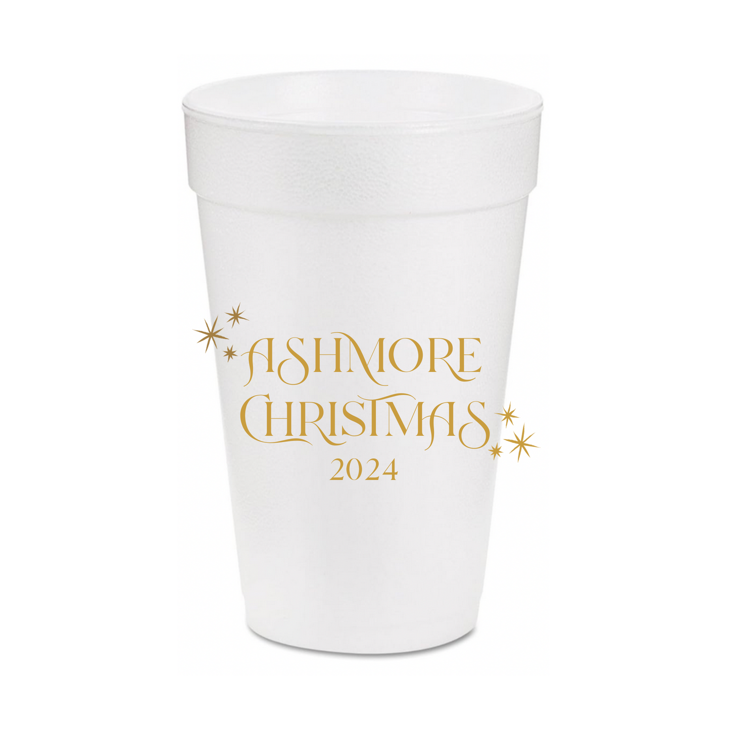 Custom Christmas Name Styrofoam Cups