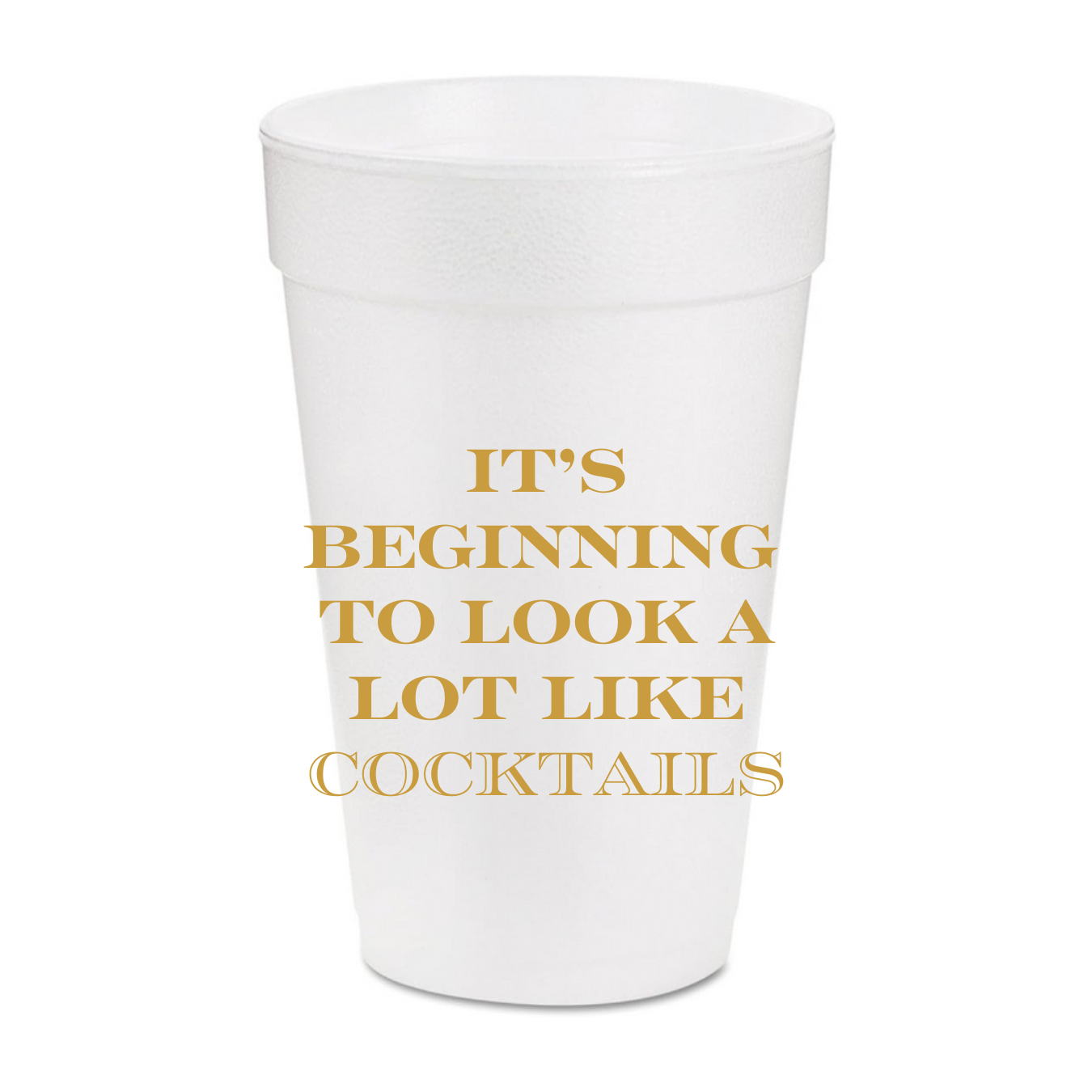 Cocktail Season Styrofoam Cups