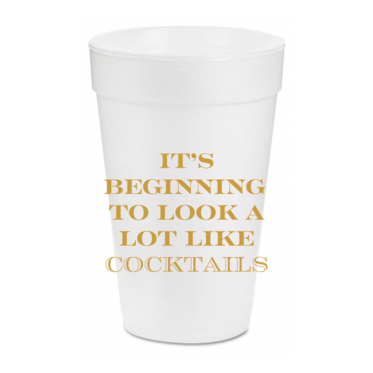 Cocktail Season Styrofoam Cups