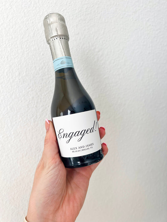 Engaged! Champagne Label