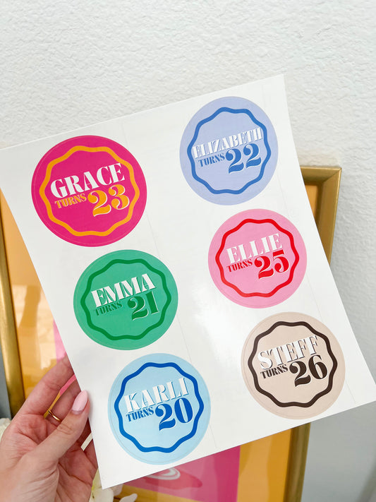 Wavy Stickers (Set of 6)